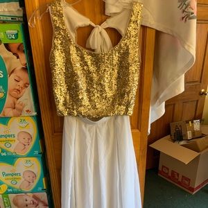 Two piece prom dress